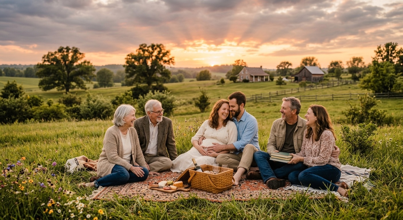 A family together outdoors